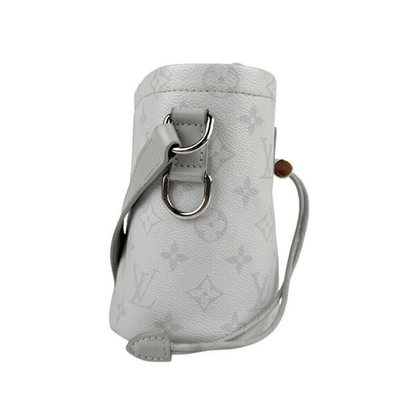 Auth LOUIS VUITTON Monogram Chalk Nano Shoulder Bag Light Gray - Picture 2 of 16